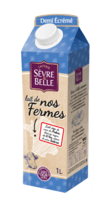 Lait UHT de vache demi-écrémé 1L sans OGM Sèvre&Belle